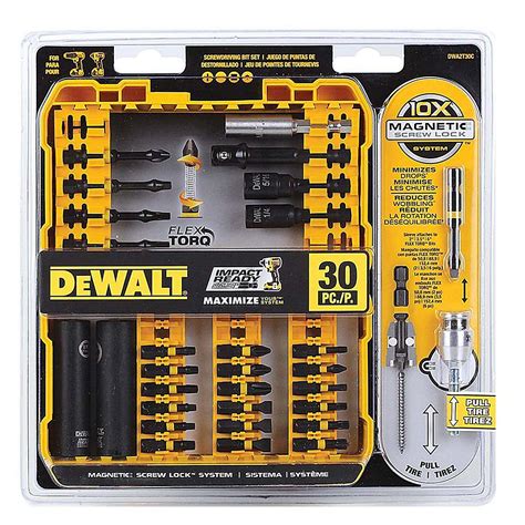 bit set home depot|large dewalt drill bit set.